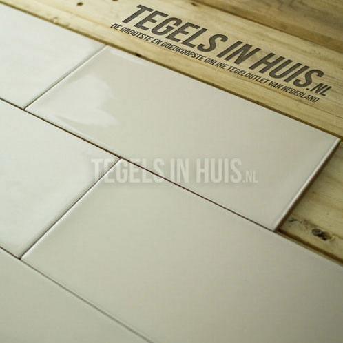 Wandtegel artic handvormlook 10x20cm licht beige  hueso, Doe-het-zelf en Verbouw, Tegels, Wandtegels, Nieuw, 10 m² of meer, Keramiek
