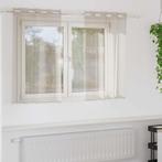 vidaXL Voile Gordijn met gordijnen 2 pcs Zand 140 x 140 cm, Verzenden, Nieuw, Beige