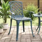 vidaXL Tuinstoelen 2 st gietaluminium groen, Tuin en Terras, Tuinstoelen, Verzenden, Nieuw, Aluminium