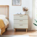 Commode Ferrersp 70x60x40 cm eikenkleurig havermout en natur, Verzenden, Nieuw