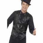 Zwart pailletten vestje voor heren - Zwarte kleding, Verzenden, Nieuw
