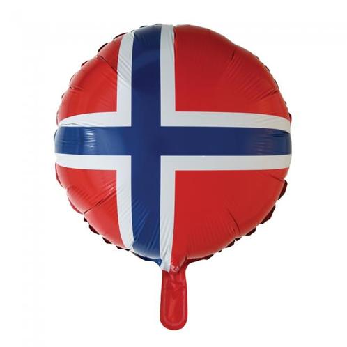 Helium Ballon Vlag Noorwegen 45cm leeg, Hobby en Vrije tijd, Feestartikelen, Nieuw, Verzenden