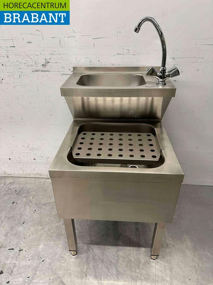 HCB RVS Dubbele Wasbak Spoelbak Uitgietbak combi Kraan 50,5, Zakelijke goederen, Horeca | Keukenapparatuur, Nieuw in verpakking