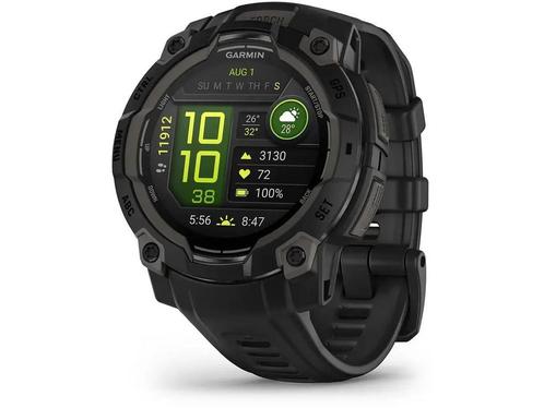 Garmin Instinct 3, 45mm, AMOLED, Zwart (Zwart), Huis en Inrichting, Woonaccessoires | Overige, Zo goed als nieuw, Verzenden