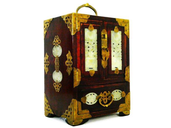 Handvervaardigd - Sieradendoos - Fraai Chinees houten, Antiek en Kunst, Curiosa en Brocante