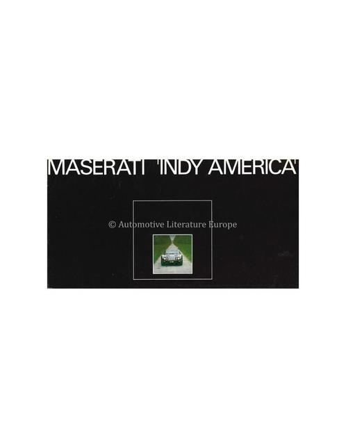 1973 MASERATI INDY AMERICA BROCHURE, Boeken, Auto's | Folders en Tijdschriften