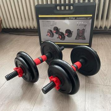 KRAKEN Dumbbell Set 15 KG Gietijzer NIEUW in doos beschikbaar voor biedingen