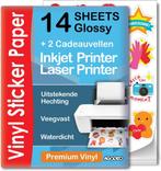 32 Glossy Vinyl Stickervellen A4 Printer Paper -, Computers en Software, Printers, Ophalen of Verzenden, Zo goed als nieuw, AgoDeo