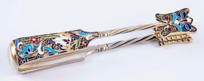 84 Hallmark - Suikertang - Zilver, Emaille - 1908-1927, Antiek en Kunst, Antiek | Goud en Zilver