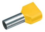 Twin Draad Eindklem 2x6mm² Geel 14mm DIN Geïsoleerd - 182480, Verzenden, Nieuw, Overige typen