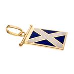18 Krt. Gouden hanger van Schotse vlag; Giove Pluvio, Overige merken, Goud, Gebruikt, Ophalen of Verzenden