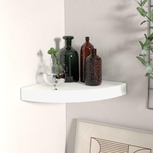 vidaXL Hoekschap zwevend 25x25x3,8 cm MDF wit, Huis en Inrichting, Woonaccessoires | Wandplanken en Boekenplanken, Nieuw, Verzenden