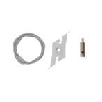 Staalkabel ophangset 3 fase rail wit verstelbaar 2 Meter, Huis en Inrichting, Lampen | Plafondlampen, Verzenden, Nieuw