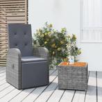 vidaXL 2-delige Loungeset poly rattan en massief acaciahout, Verzenden, Nieuw, Rotan, Loungeset