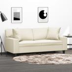 vidaXL Tweezitsbank met sierkussens 140 cm kunstleer, Huis en Inrichting, Verzenden, 150 tot 200 cm, Leer, Nieuw