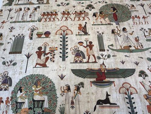 Fascino del Nilo: Weefsel met Egyptische patronen voor, Antiek en Kunst, Antiek | Kleden en Textiel