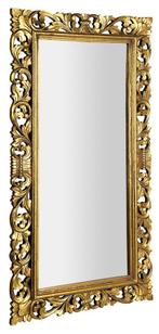 Sapho Scule spiegel met houten lijst 80x150 goud, Huis en Inrichting, Woonaccessoires | Spiegels, Nieuw, Ophalen of Verzenden