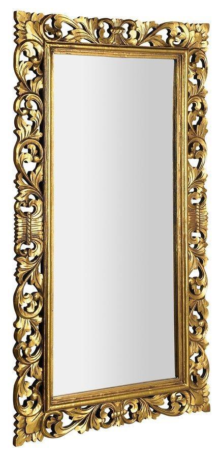 Sapho Scule spiegel met houten lijst 80x150 goud, Huis en Inrichting, Woonaccessoires | Spiegels, Ophalen of Verzenden
