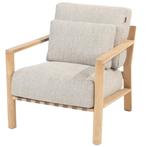 Lucas lounge tuinstoel natural teak 4 Seasons Outdoor, Tuin en Terras, Tuinstoelen, Ophalen of Verzenden, Nieuw, Teakhout