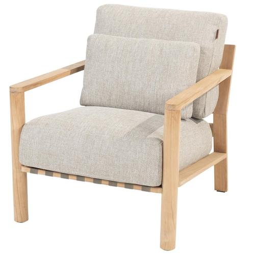 Lucas lounge tuinstoel natural teak 4 Seasons Outdoor, Tuin en Terras, Tuinstoelen, Nieuw, Teakhout, Ophalen of Verzenden