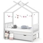 vidaXL Kinderbedframe met lade massief grenenhout 70x140 cm, Kinderen en Baby's, Verzenden, Nieuw