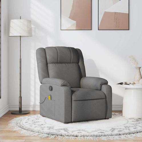 Massagestoel Stof Grijs - Relax Fauteuil | tweedekansje |..., Huis en Inrichting, Stoelen, Grijs, Nieuw, Ophalen of Verzenden