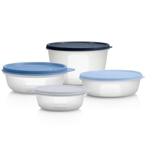 Tupperware 4-delige set Ruimtekommen, Huis en Inrichting, Keuken | Tupperware, Blauw, Nieuw, Ophalen of Verzenden