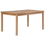 vidaXL Tuintafel 150x90x77 cm massief teakhout, Verzenden, Nieuw, Hout