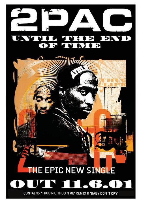 Posters - 2 PAC Tupac - Until the end of time, Verzamelen, Muziek, Artiesten en Beroemdheden, Zo goed als nieuw, Verzenden