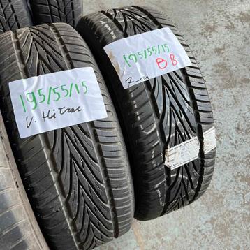 2 x Vredestein Hi-Trac 195-55-15 Zomerbanden 7mm beschikbaar voor biedingen