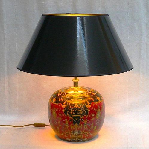 pompeian red & black palazzo design - Lamp - Messing,, Antiek en Kunst, Curiosa en Brocante