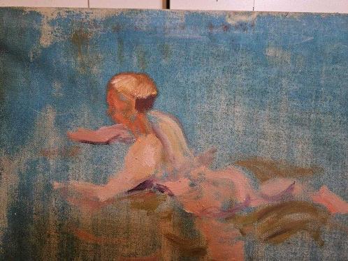Escuela española (XX), tras Sorolla - Niño bañándose, Antiek en Kunst, Kunst | Schilderijen | Klassiek