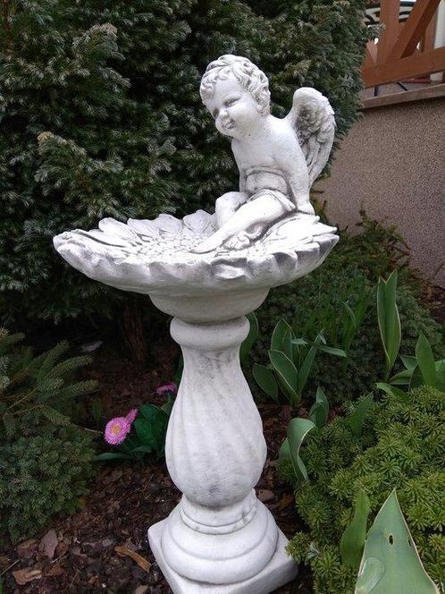 Vogelbad - Engel - Beton - 59 cm, Antiek en Kunst, Curiosa en Brocante