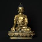 Shakyamuni Boeddha 32 cm / 4.75 kg - Brons - Nepal - 20e, Antiek en Kunst