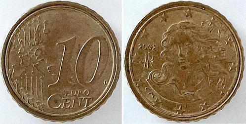 10 Cents 10 Cent 2002 Frankreich, doppelter Randstab !!, Postzegels en Munten, Munten en Bankbiljetten | Toebehoren, Verzenden