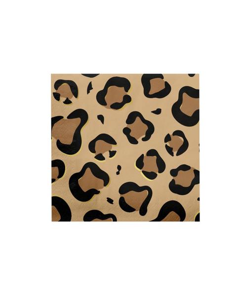 Panter Servetten 16cm 16st, Hobby en Vrije tijd, Feestartikelen, Nieuw, Verzenden