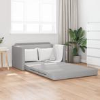 vidaXL Vloersofa Bed 2-in-1 Wolk Grijs 124x71x78 cm, Huis en Inrichting, Verzenden, Nieuw, Stof, Minder dan 150 cm