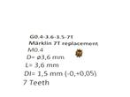 micromotor G0.4-3.6-3.5-7T tandwiel voor Marklin, Hobby en Vrije tijd, Modeltreinen | H0, Overige merken, Gelijkstroom, Verzenden