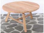 sens line Woody teak sidetable Ø80 cm FSC Recycled teak, Tuin en Terras, Tuintafels, Nieuw, Rond, Teakhout