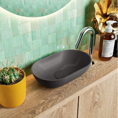 MONDIAZ POOLE solid surface opzetkom kleur Darkgrey |, Doe-het-zelf en Verbouw, Sanitair, Overige typen, Nieuw, Ophalen of Verzenden