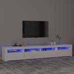 vidaXL Tv-meubel met LED-verlichting 240x35x40 cm wit, Huis en Inrichting, Kasten | Televisiemeubels, Minder dan 50 cm, Verzenden