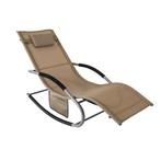 2dekans | SoBuy Comfortabele Swingstoel - Bruin - Metalen, Huis en Inrichting, Stoelen, Ophalen of Verzenden, Zo goed als nieuw