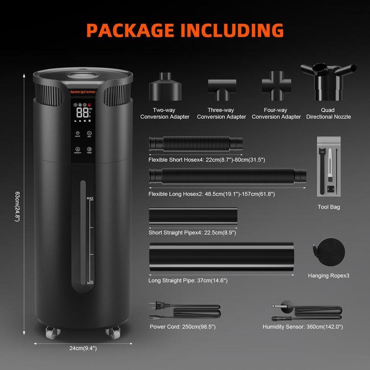 Spider Farmer 16L Koele Mist Luchtbevochtiger, Tuin en Terras, Kweekspullen, Klimaatbeheersing, Nieuw, Verzenden