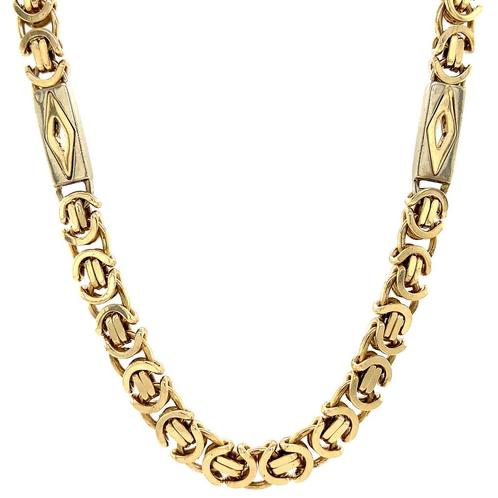 Gouden koningscollier 63 cm 14 krt, Sieraden, Tassen en Uiterlijk, Kettingen, Goud, Zo goed als nieuw, Goud, Verzenden
