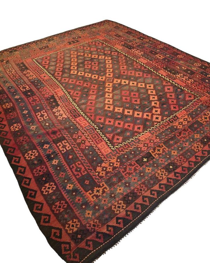 Groot Tribal Kelim afganistan 310x250 wollen vloerkleed, Huis en Inrichting, Stoffering | Tapijten en Kleden, 200 cm of meer, 200 cm of meer