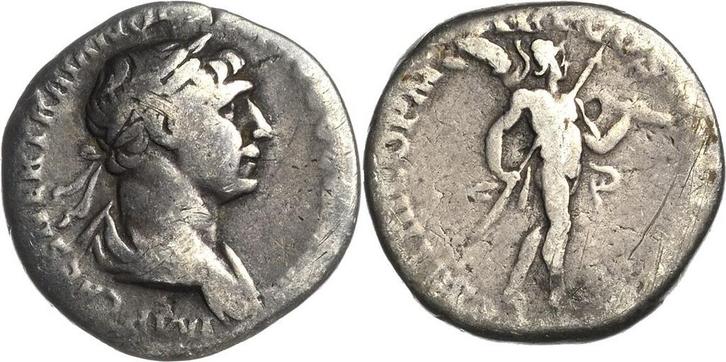 Denar 113/114, Kaiserzeit Trajan 98-117, Postzegels en Munten, Munten | Europa | Niet-Euromunten, Verzenden