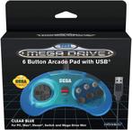 Retro-Bit Sega Mega Drive 6-button USB controller clear, Verzenden, Nieuw