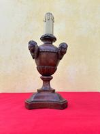 Tafellamp - Hout - Barokke lamp met putti