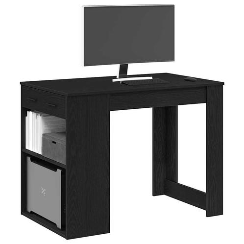 vidaXL Bureau met lade en plank 102x62x77,5cm bewerkt hout, Huis en Inrichting, Tafels | Eettafels, Nieuw, Verzenden