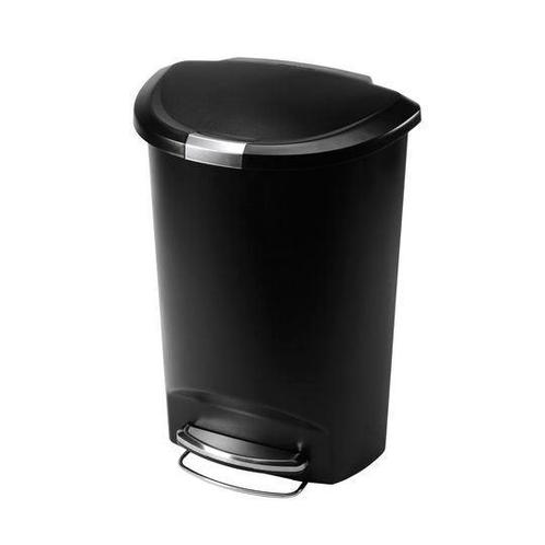 Simplehuman pedaalemmer semi-round 50 liter zwart, Huis en Inrichting, Schoonmaakartikelen, Verzenden